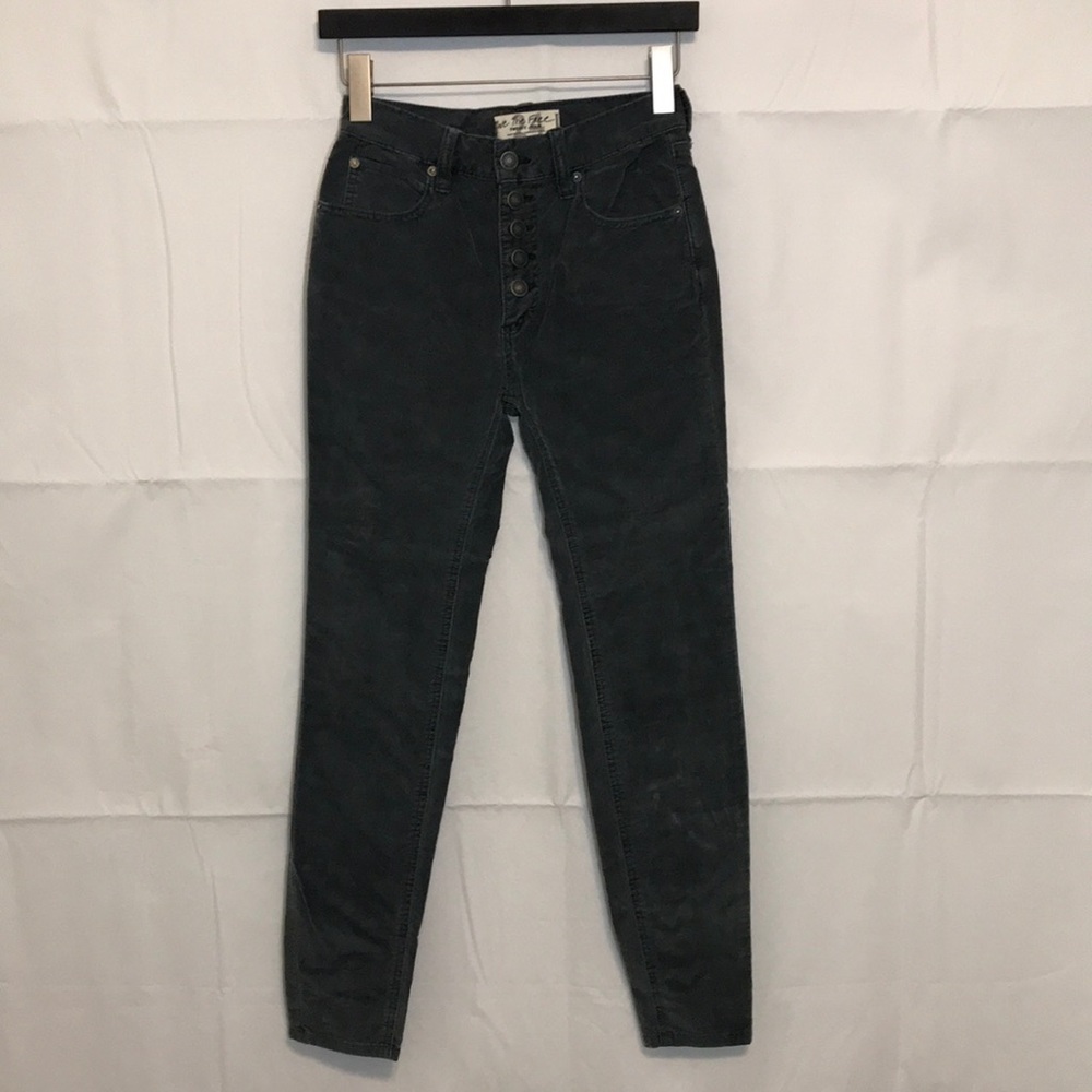 We the Free High Waist Grey Corduroy Jeans Size 24